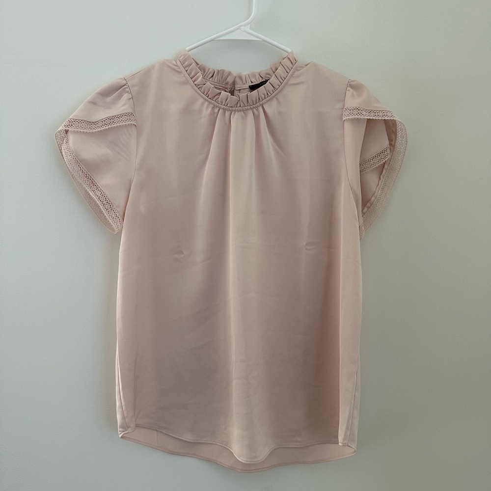 JCREW blush silk top